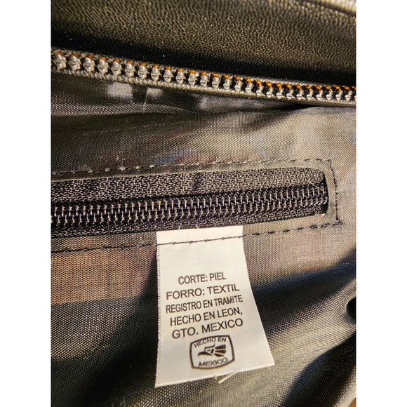 LEATHER White & Black BACKPACK Embossed Tooled Artisan Shoulder Bag Purse Hobo - Picture 16 of 16